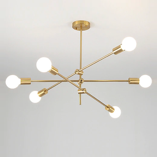 Gold Mid-Century Sputnik Chandelier