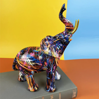 Modern Abstract Elephant Figurine