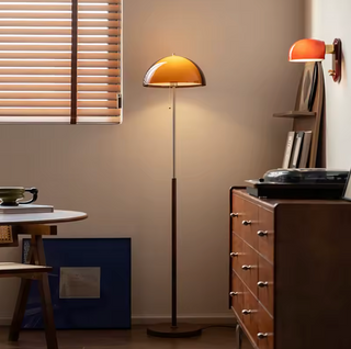 Amber Acrylic Dome Floor Lamp