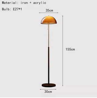 Amber Acrylic Dome Floor Lamp