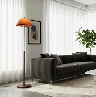 Amber Acrylic Dome Floor Lamp