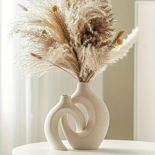 Elegant Boho Style Ceramic Vase Set