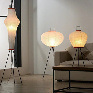 Japanese Rice Paper Sculptural Floor Lamp