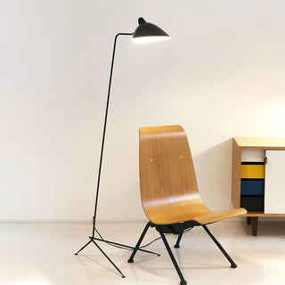Serge Noir Mid Century Floor Lamp
