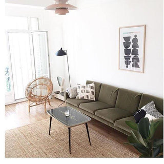 Serge Noir Mid Century Floor Lamp