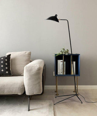 Serge Noir Mid Century Floor Lamp
