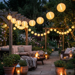 Solar Lantern String Lights For Patios And Gardens