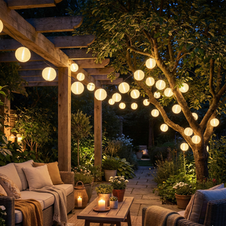 Solar Lantern String Lights For Patios And Gardens