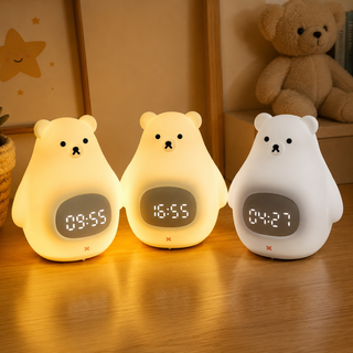 Polar Bear Alarm Clock with Night Light