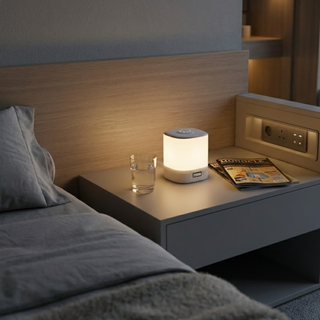 Minimalist Dimmable LED Table Lamp with Clock