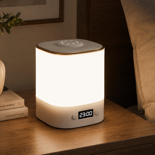 Minimalist Dimmable LED Table Lamp with Clock