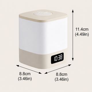 Minimalist Dimmable LED Table Lamp with Clock