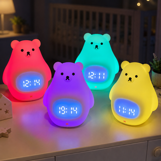 Polar Bear Alarm Clock with Night Light