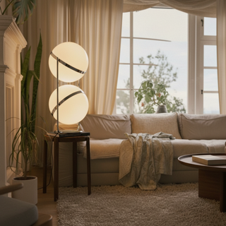 Sculptural Modern Chrome Floor Lamp
