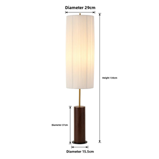Minimalist Floor Lamp with Fabric Shade