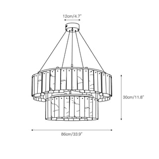 Modern Alabaster Chandelier
