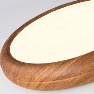 Nordic Wood Grain Round LED Flush Mount Ceiling Light