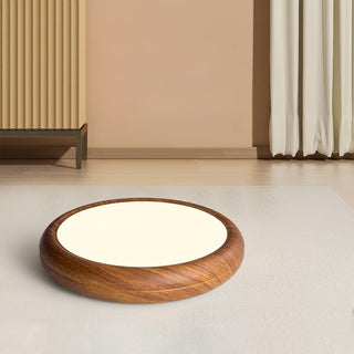 Nordic Wood Grain Round LED Flush Mount Ceiling Light