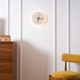 Round Travertine Wall Clock