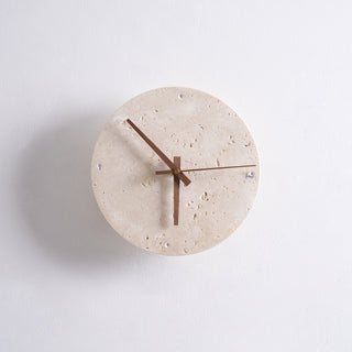 Round Travertine Wall Clock