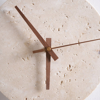 Round Travertine Wall Clock