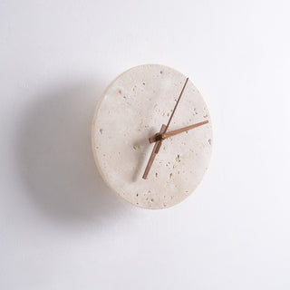 Round Travertine Wall Clock