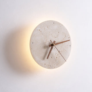 Round Travertine Wall Clock