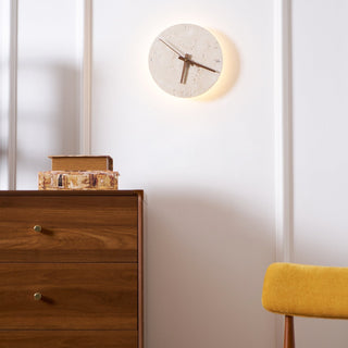 Round Travertine Wall Clock