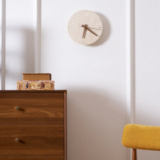 Round Travertine Wall Clock