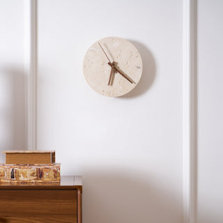 Round Travertine Wall Clock