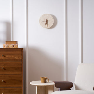 Round Travertine Wall Clock