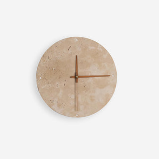 Round Travertine Wall Clock
