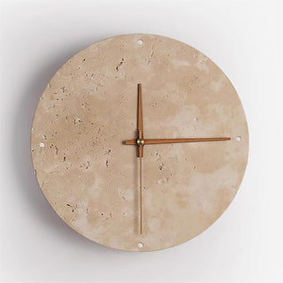 Round Travertine Wall Clock