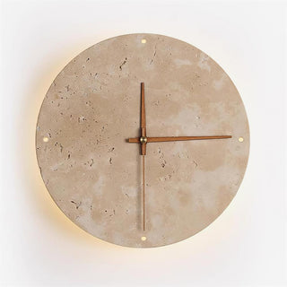 Round Travertine Wall Clock