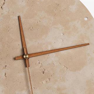 Round Travertine Wall Clock