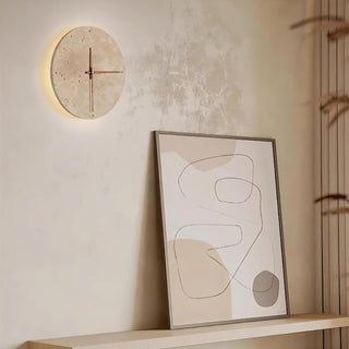 Round Travertine Wall Clock