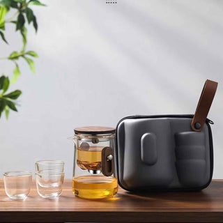Portable Glass Travel Tea Set