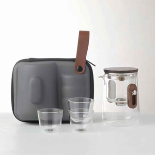 Portable Glass Travel Tea Set