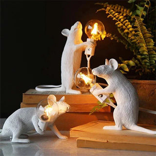 Decorative Resin Mouse Lamp - Quirky LED Light for Modern Décor
