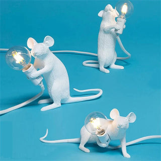 Decorative Resin Mouse Lamp - Quirky LED Light for Modern Décor