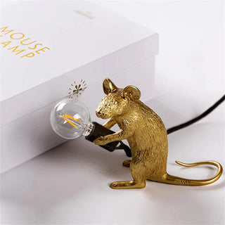 Decorative Resin Mouse Lamp - Quirky LED Light for Modern Décor