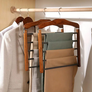 Wooden Multi-Bar Trouser Hanger