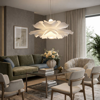 Flower Shaped Pendant Ceiling Light With Soft Organic Design