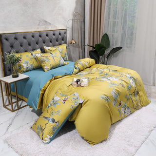Tropical Design Cotton Duvet Cover Set 500TC