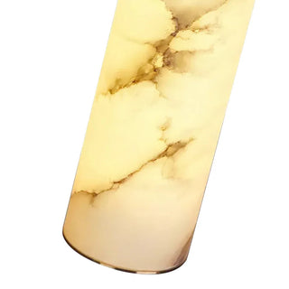 Minimalist Alabaster Brass Tube Pendant Light