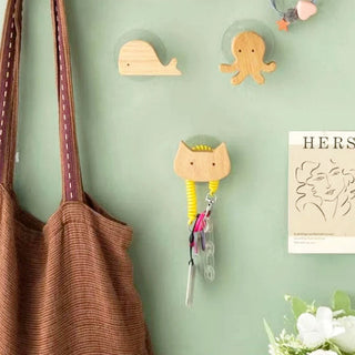 Playful Children’s Wooden Wall Hooks