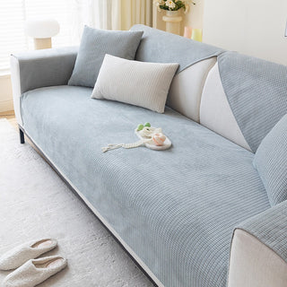 Non-Slip Waffle Chenille Sofa Cover