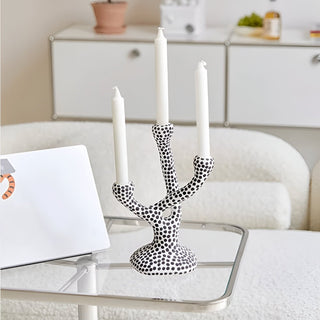 Ceramic Polka Dot Candle Holder