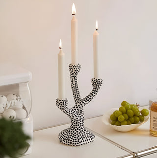 Ceramic Polka Dot Candle Holder