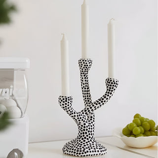 Ceramic Polka Dot Candle Holder